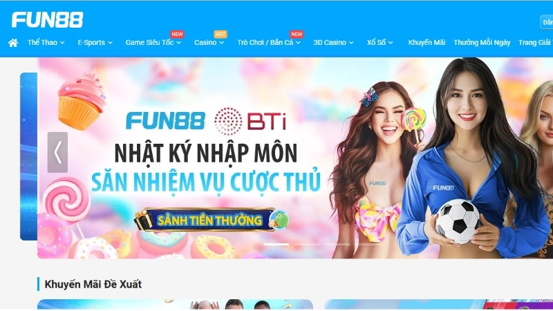 Trang web Fun88 nhà cái nổ hũ uy tín
